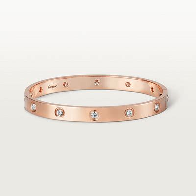 cartier 10 diamond love bracelet|cartier diamond love bracelet used.